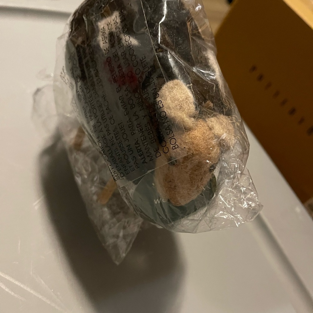 New West Elm Felt Wool Sheep Object / Decor Black with White Spots 51/2 X 6” - Picture 7 of 9